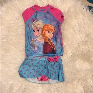 Girls Frozen Bathing Suit